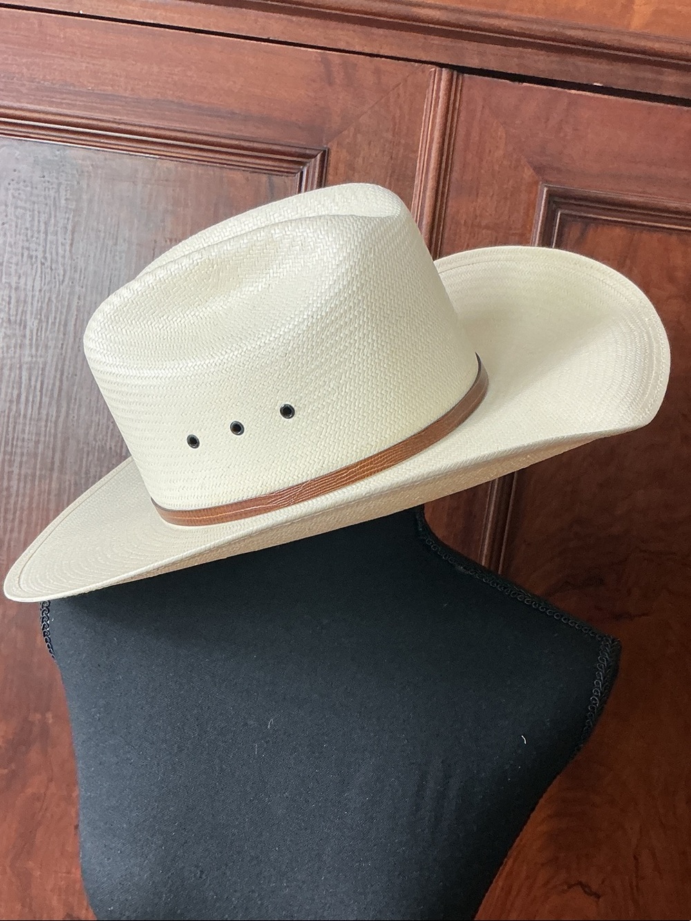 Renegade Straw Western Hat in Natural with Brown Band